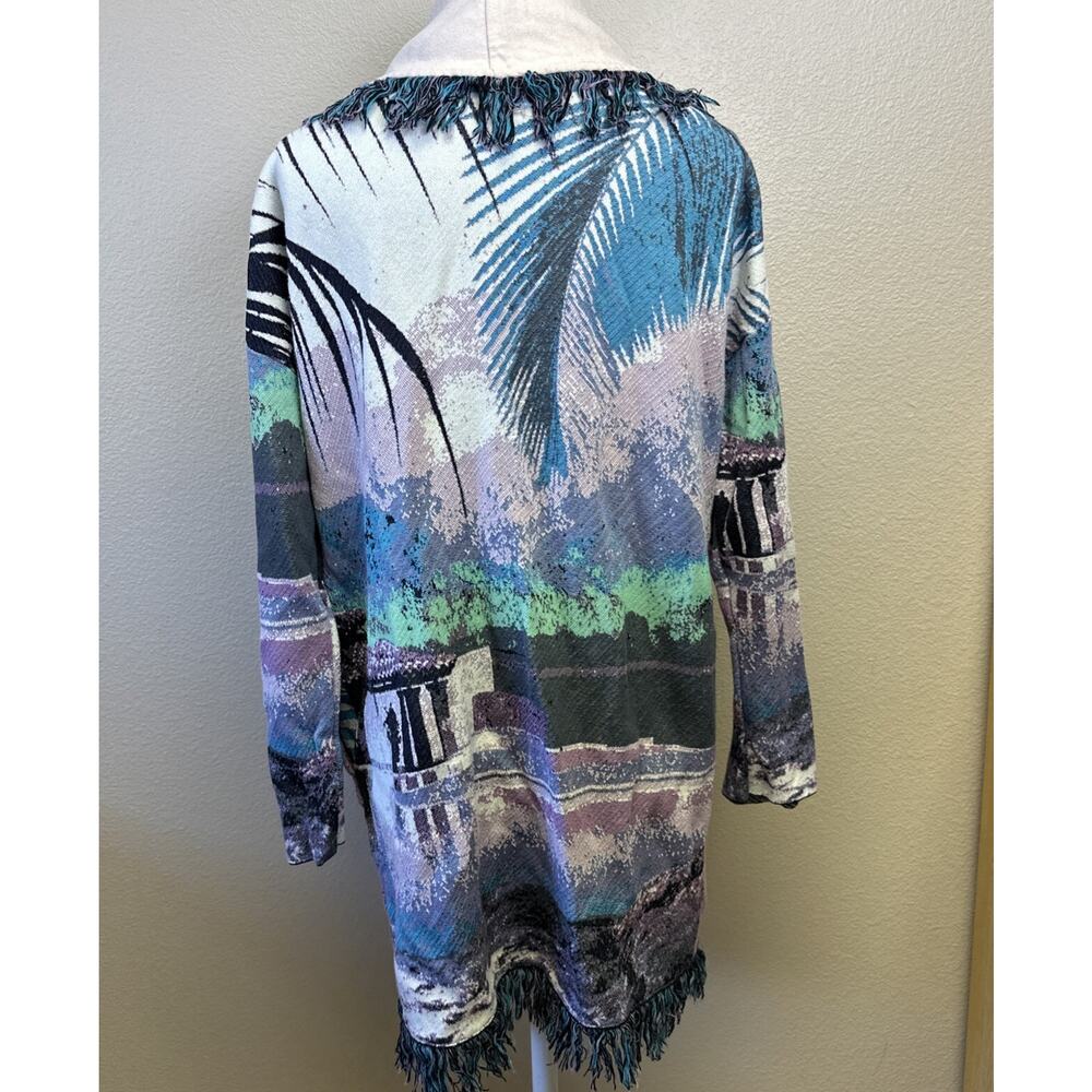 Aldo Martins‎ Anthropologie Moira Small Fringed Knit Cardigan Shrug Artsy Spain - Picture 5 of 8
